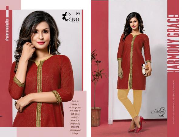 Kinti Cadbury Silk Designer Embroidery Kurti 